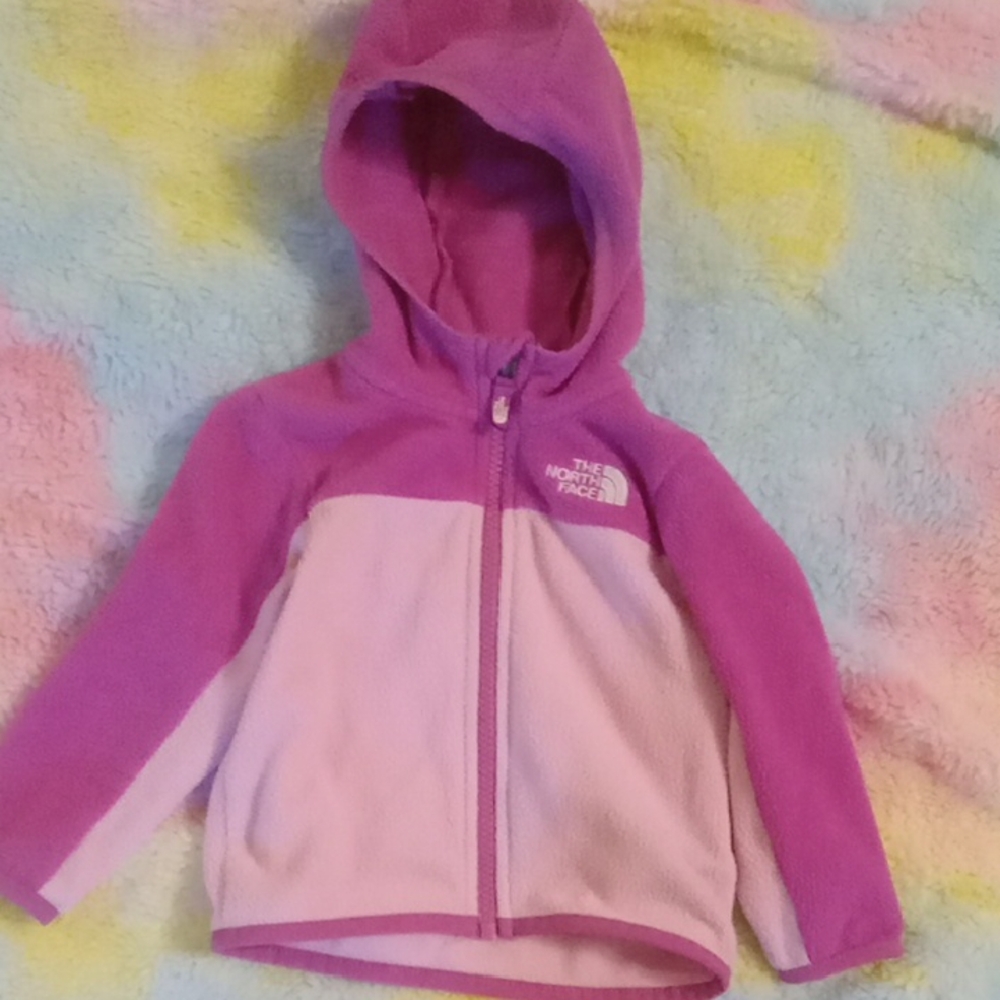 The North Face Pink and Purple Fleece Hoodie